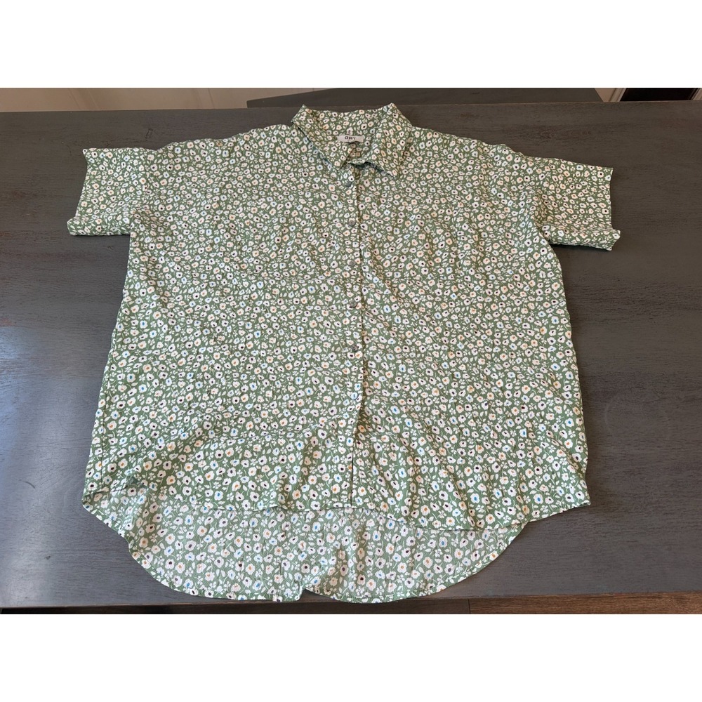 green OAT NEW YORK ( nordstrom ) collared button up shirt size large